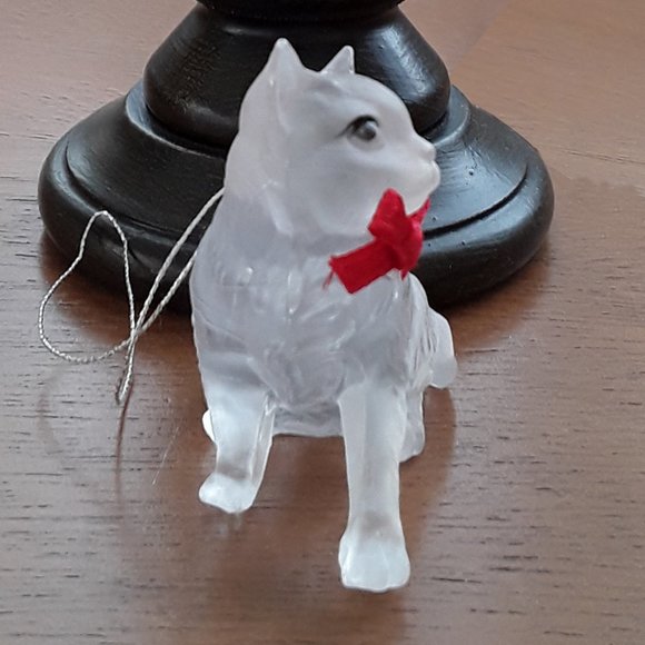 Vintage Christmas Cat Ornament - Picture 3 of 3